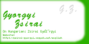 gyorgyi zsirai business card